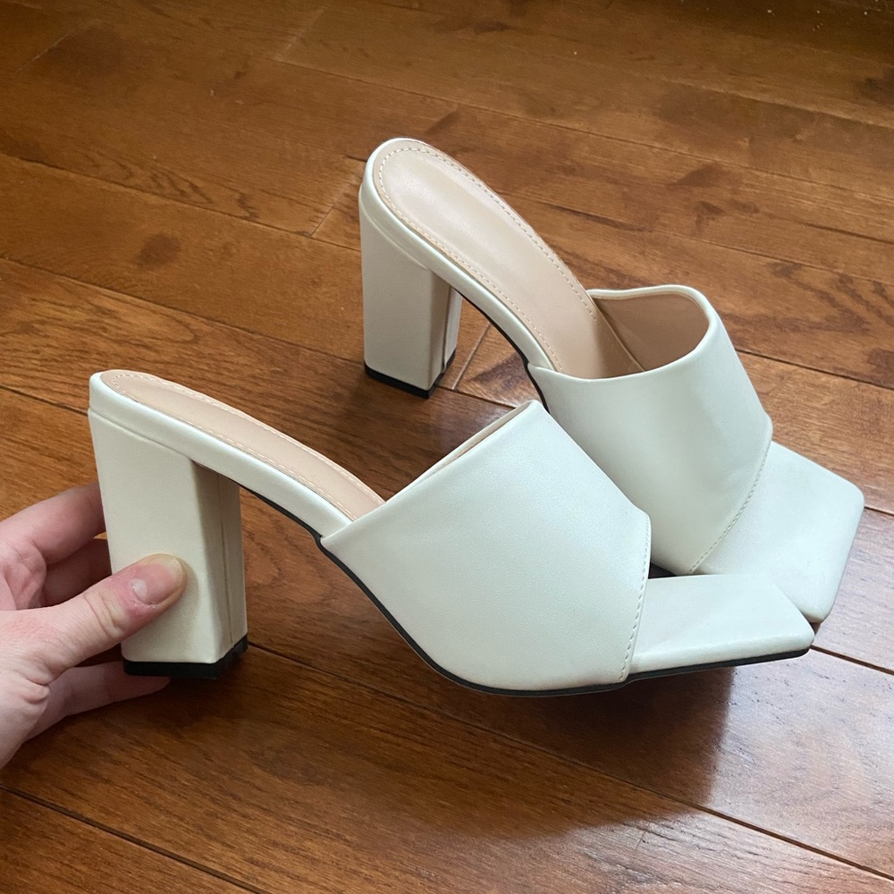 Square Toe Heeled Mules - 3.5” heel